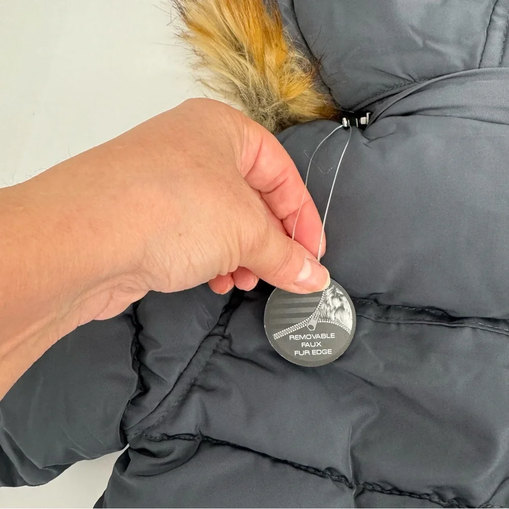 NWT Diesel Boys Charcoal Parka Bubble Removable Hooded Jacket size 2T